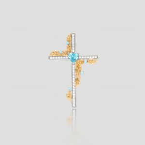 Heart Vine Cross Pendant